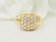 Bague 57 Bague pavée de diamants en or jaune 18 ct 58 Facettes 33673