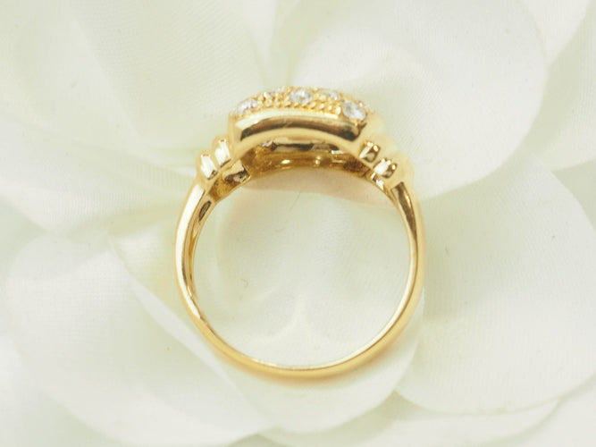 Bague 57 Bague pavée de diamants 0,90 ct en or jaune 58 Facettes 33722