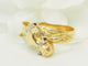 Bague 63 Bague tête de cheval en or jaune 18 carats, diamants et saphirs 58 Facettes 33731