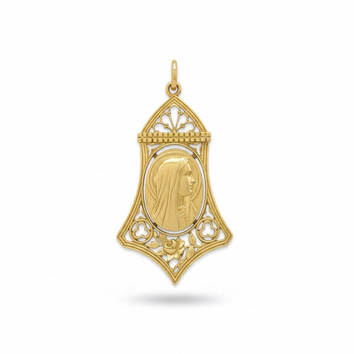 Pendentif PL Dasset - Médaille Vierge Marie en or jaune 18 carats 58 Facettes 1.000048/2