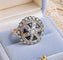 Bague 51.5 Bague vintage - Saphirs Troïdia et diamants en or rose et or blanc 18K 58 Facettes 1780