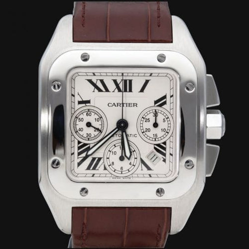 Montre Cartier Montre Santos 100 Xl Chronograph 58 Facettes MT46225