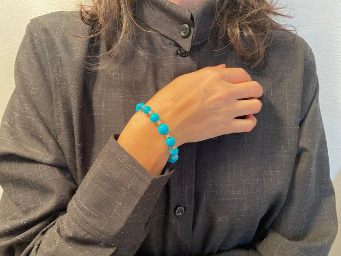 Bracelet Chantecler Cherie - Bracelet en or jaune 18K avec diamants et turquoise 58 Facettes AZ-GAD-CH42326