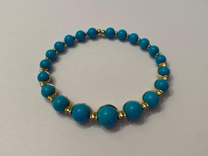 Bracelet Chantecler Cherie - Bracelet en or jaune 18K avec diamants et turquoise 58 Facettes AZ-GAD-CH42326