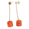 Boucles d'oreilles Boucles d'oreilles - Cornalines en or jaune 18 carats 58 Facettes T230