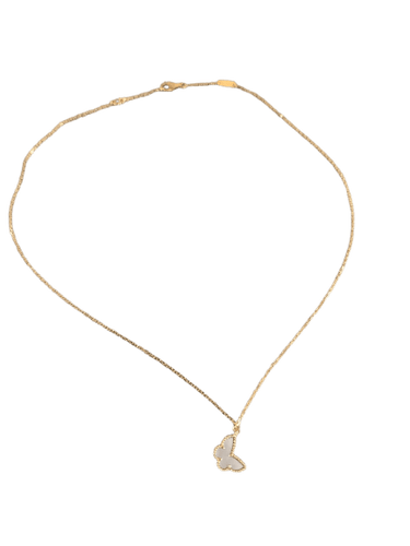 Collier Van Cleef & Arpels Sweet Alhambra - Collier en or jaune et nacre blanche 58 Facettes Jnci02
