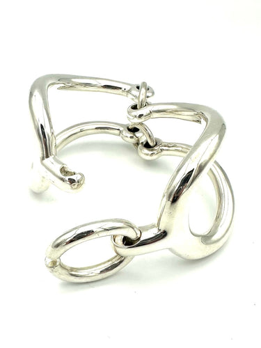 Bracelet Hermès Arabesque - Bracelet semi-rigide TGM en argent 58 Facettes HERMES BRAC