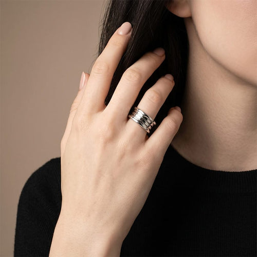 Bague 52 Bague Bulgari B.Zero 1 Or blanc 58 Facettes OC-61900040