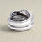 Bague 49 Bague Chaumet Double spirale Or blanc et Diamants 58 Facettes 61E00475