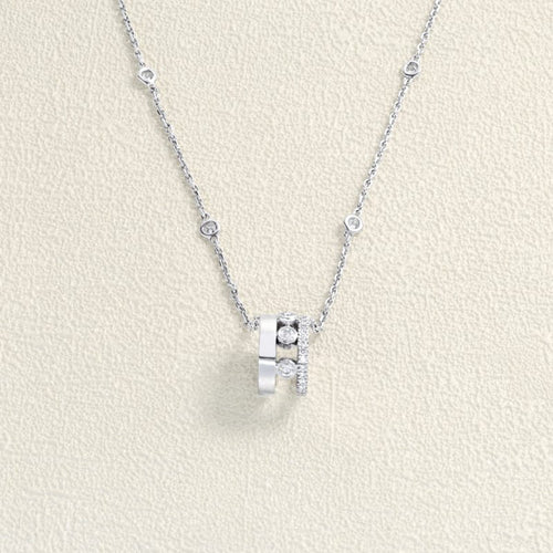 Collier Messika Move Romane - Collier en or blanc et diamant 0,32 ct 58 Facettes OC-63500304