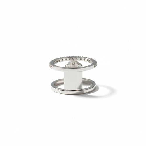 Bague 52 Bague en or blanc 18 carats sertie de diamants 58 Facettes 1.0000898/1