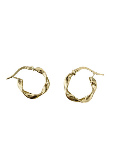 Boucles d'oreilles Boucles d'oreilles créoles torsadées en or jaune 18 carats 58 Facettes 48
