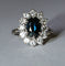 Bague 56.5 Bague marguerite saphir et diamants en or blanc 58 Facettes 611