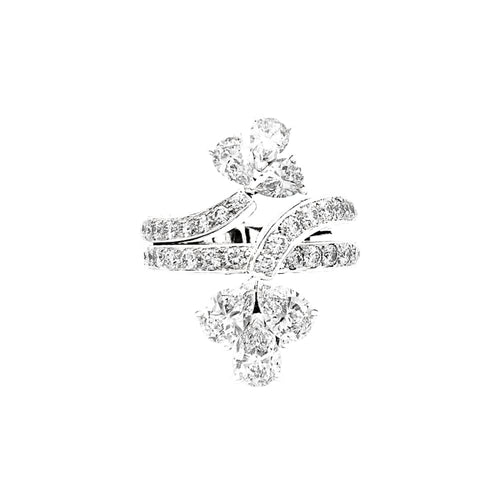 Bague 54 Bague Cartier, platine, diamants. 58 Facettes 35522