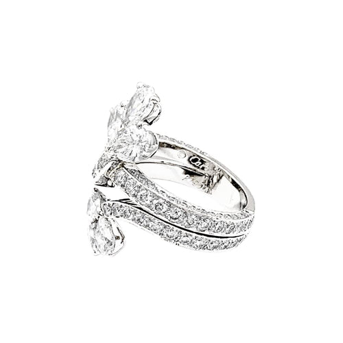 Bague 54 Bague Cartier, platine, diamants. 58 Facettes 35522