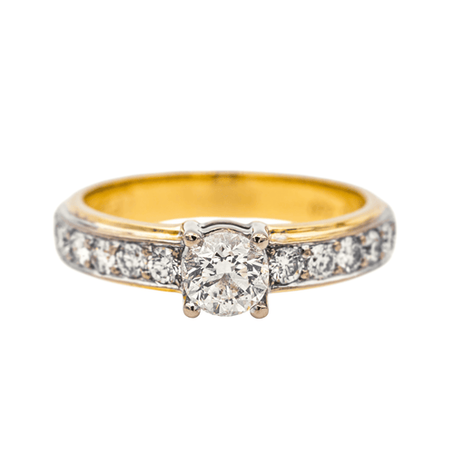 Bague 54 Bague Or jaune, Or blanc Diamant 58 Facettes 4084162CN