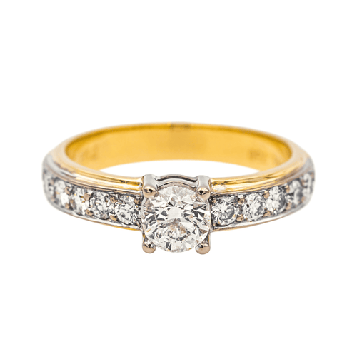 Bague 54 Bague Or jaune, Or blanc Diamant 58 Facettes 4084162CN