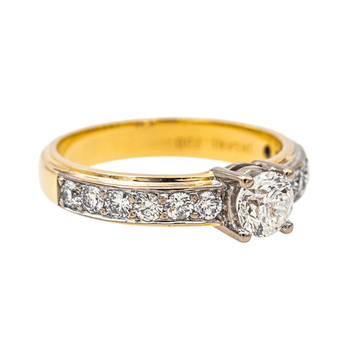 Bague 54 Bague Or jaune, Or blanc Diamant 58 Facettes 4084162CN