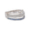 Bague 51 Bague  Bandeau  Or blanc Diamant, Saphir 58 Facettes 4870287CN