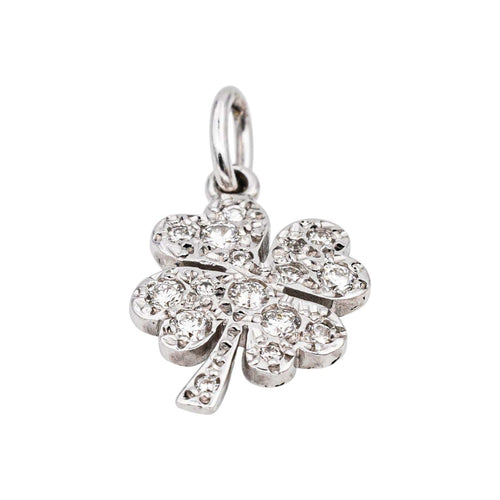 Pendentif Dodo Pomellato Pendentif Trèfle Or blanc Diamant 58 Facettes 5275579RV