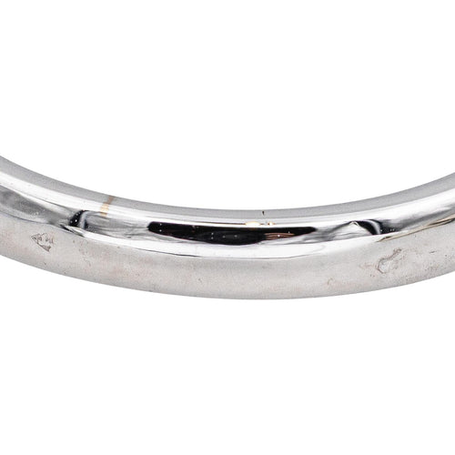 Bague 54 Bague Demi-alliance Or blanc Diamant 58 Facettes 5216265CN