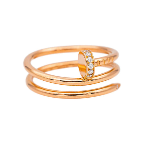 Bague 55 Cartier Bague Juste un clou Or rose Diamant 58 Facettes 5422029RV