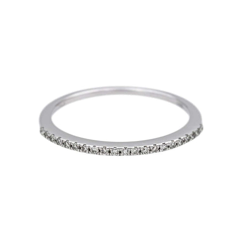 Bague 52 Bague  Demi-alliance  Or blanc Diamant 58 Facettes 4958837CN
