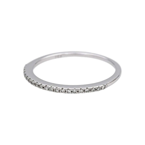 Bague 52 Bague  Demi-alliance  Or blanc Diamant 58 Facettes 4958837CN