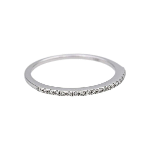 Bague 52 Bague  Demi-alliance  Or blanc Diamant 58 Facettes 4958837CN