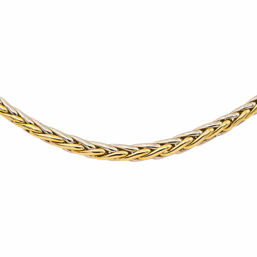 Collier Caplain saint André Collier Maille palmier  Or jaune, Or blanc 58 Facettes 5359804CN