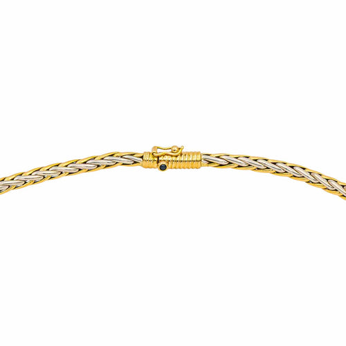 Collier Caplain saint André Collier Maille palmier  Or jaune, Or blanc 58 Facettes 5359804CN