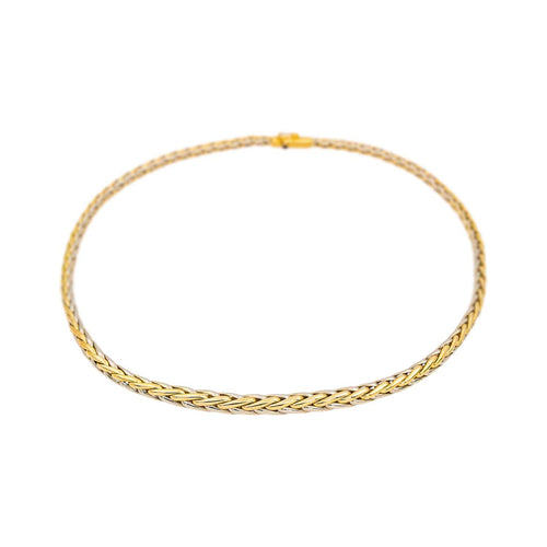Collier Caplain saint André Collier Maille palmier  Or jaune, Or blanc 58 Facettes 5359804CN