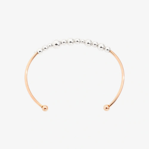 Bracelet DODO Bollicine - Bracelet manchette en or rose 9K et argent 925 58 Facettes UKA000019SO
