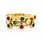 Bague 52.5 Bague multibandes en or jaune 14k avec diamants, saphirs, rubis et émeraudes 58 Facettes D7F5A59B63AF4B04AB99E64F9EDAAE62