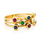 Bague 52.5 Bague multibandes en or jaune 14k avec diamants, saphirs, rubis et émeraudes 58 Facettes D7F5A59B63AF4B04AB99E64F9EDAAE62