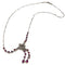 Collier Girocollo - Collier en or blanc 18 kt avec rubis et diamants 0,21 ct 58 Facettes G3932