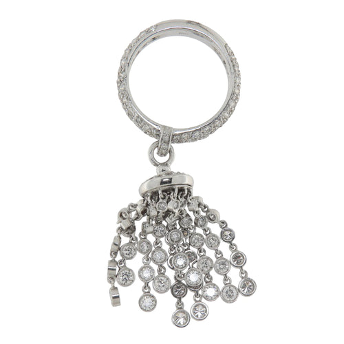 Pendentif Bague - Pendentif en or blanc 18 ct et diamants 58 Facettes G3925