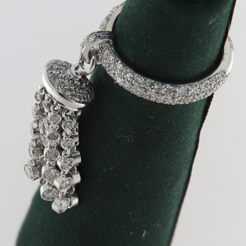 Pendentif Bague - Pendentif en or blanc 18 ct et diamants 58 Facettes G3925