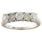 Bague 56 Bague alliance vintage - Or blanc 18 ct et cinq diamants 2,10 ct 58 Facettes G3921