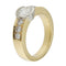 Bague 56 Bague vintage - Diamants en or jaune et blanc 18 ct 58 Facettes G3920