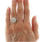 Bague 55 Guidetti - Bague en or blanc avec diamant ovale 1,51 ct et diamants 58 Facettes G3918