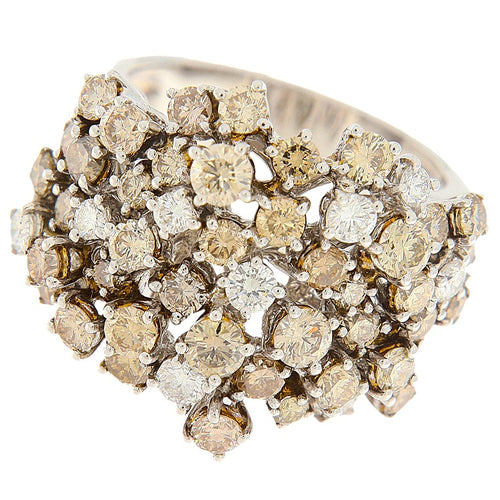 Bague 55 Bague - Diamants taille brillant en or blanc 18 kt 58 Facettes G3910