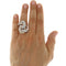 Bague 54 Bague à nœuds en or rose et or blanc 18 ct pavée de diamants 58 Facettes G3909