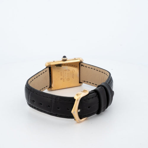 Montre Cartier Tank Must - Montre à cadran noir LM 58 Facettes 374