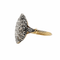 Bague 61 Bague marquise en or jaune et or gris 18K et diamants 58 Facettes Bague marquise en or et diamants