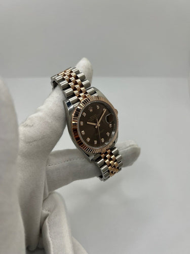 Montre Rolex Datejust 41 - Montre en or rose et acier avec diamants 58 Facettes 1865