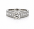 Bague 56 Solitaire - Bague en or blanc 18 carats et diamants naturels 58 Facettes 90291-ac11996