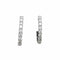 Boucles d'oreilles Paire de petites créoles en or blanc, diamants. 58 Facettes 34970