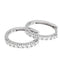 Boucles d'oreilles Paire de petites créoles en or blanc, diamants. 58 Facettes 34970