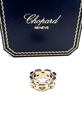 Bague 56 Chopard Happy Diamond L.U.C - Bague articulée en or 18 carats 58 Facettes 260047